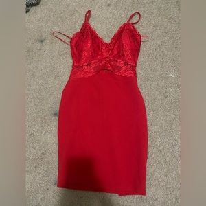 red lace dress
